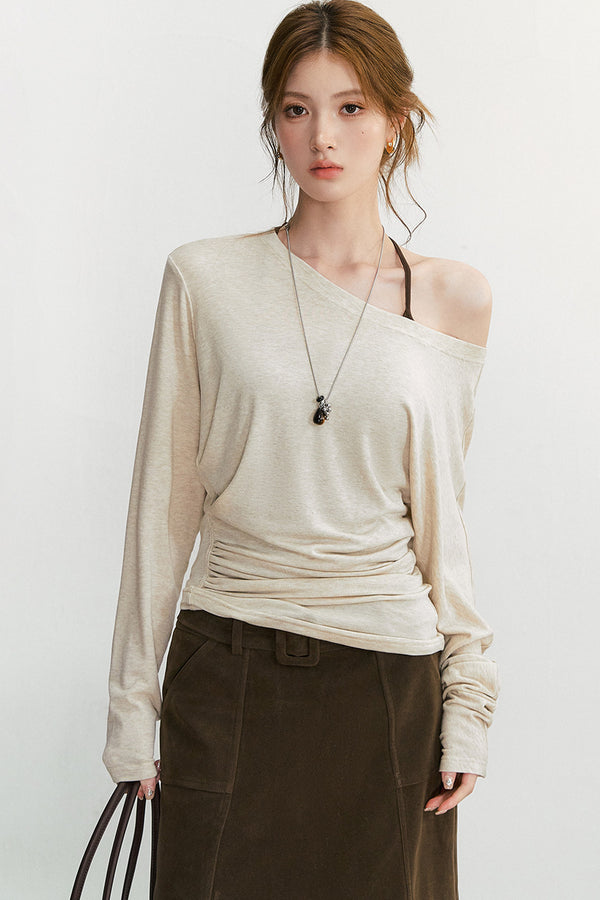 Simple and Elegant Off-Shoulder Top and Pants Set-Up