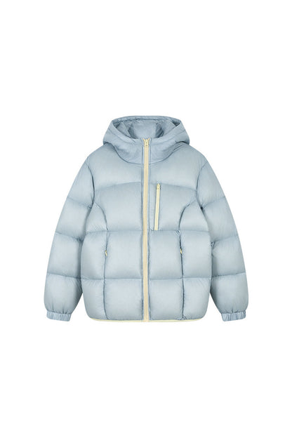 Sea Salt Milk Blue Mid-Length Down Jacket