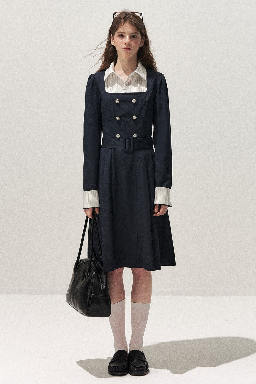 Retro Two-Piece Trench Dress
