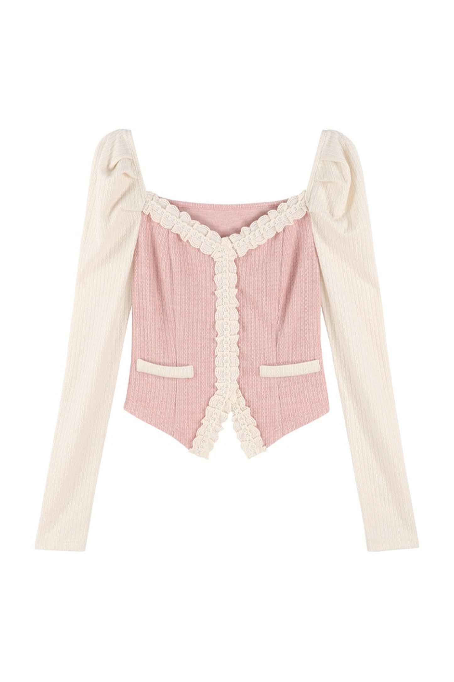 Completo rosa con top e gonna e abito rosso con scollo a V