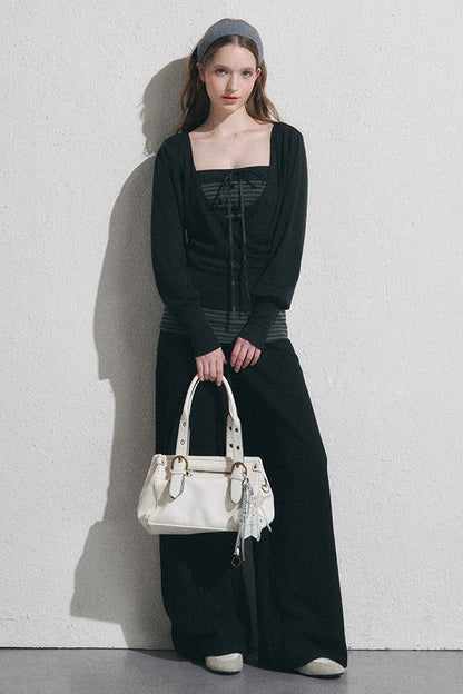 Conjunto de camisa pulóver petite con camisola