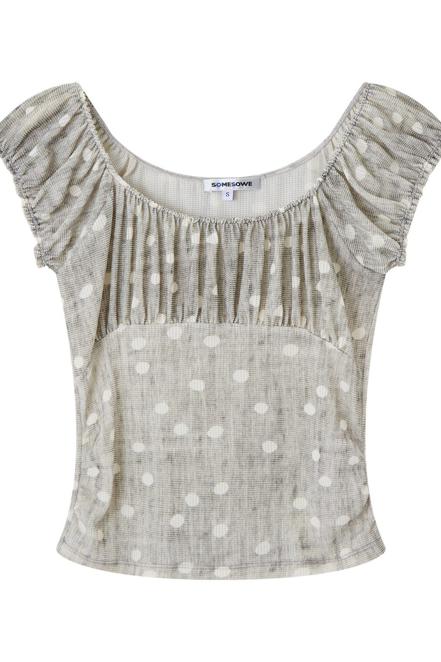 Polka Dot Pleated Camisole