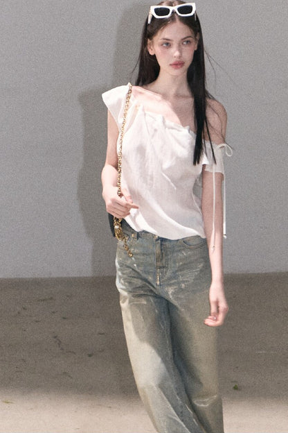 Retro Gradient Cotton Jeans
