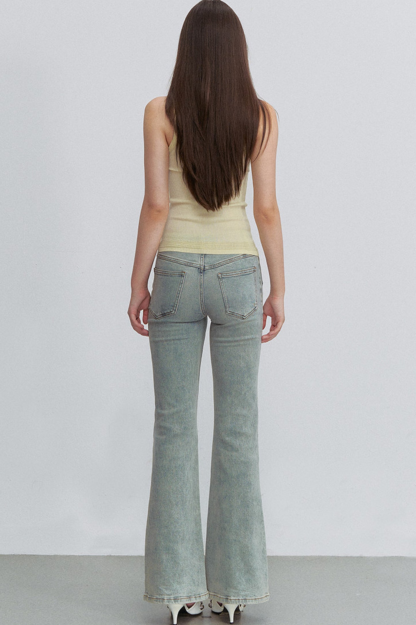 Retro Denim Flared Jeans