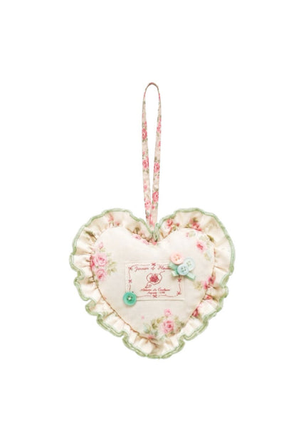 Hand-Painted Heart Pendant Soft Bag