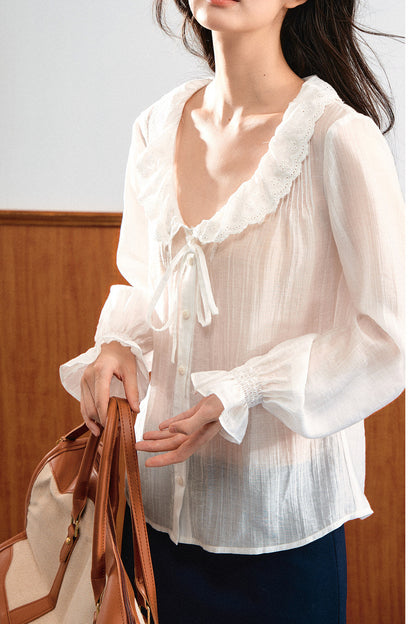 Chiffon Ruffled Blouse