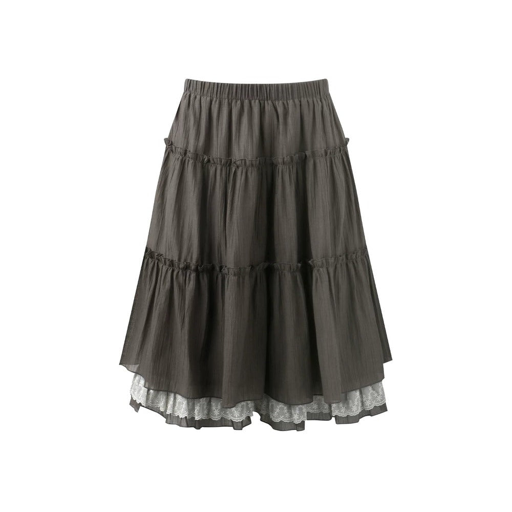 Falda evasé plisada retro