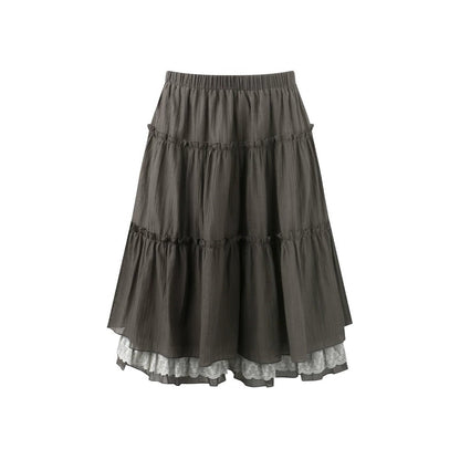 Falda evasé plisada retro