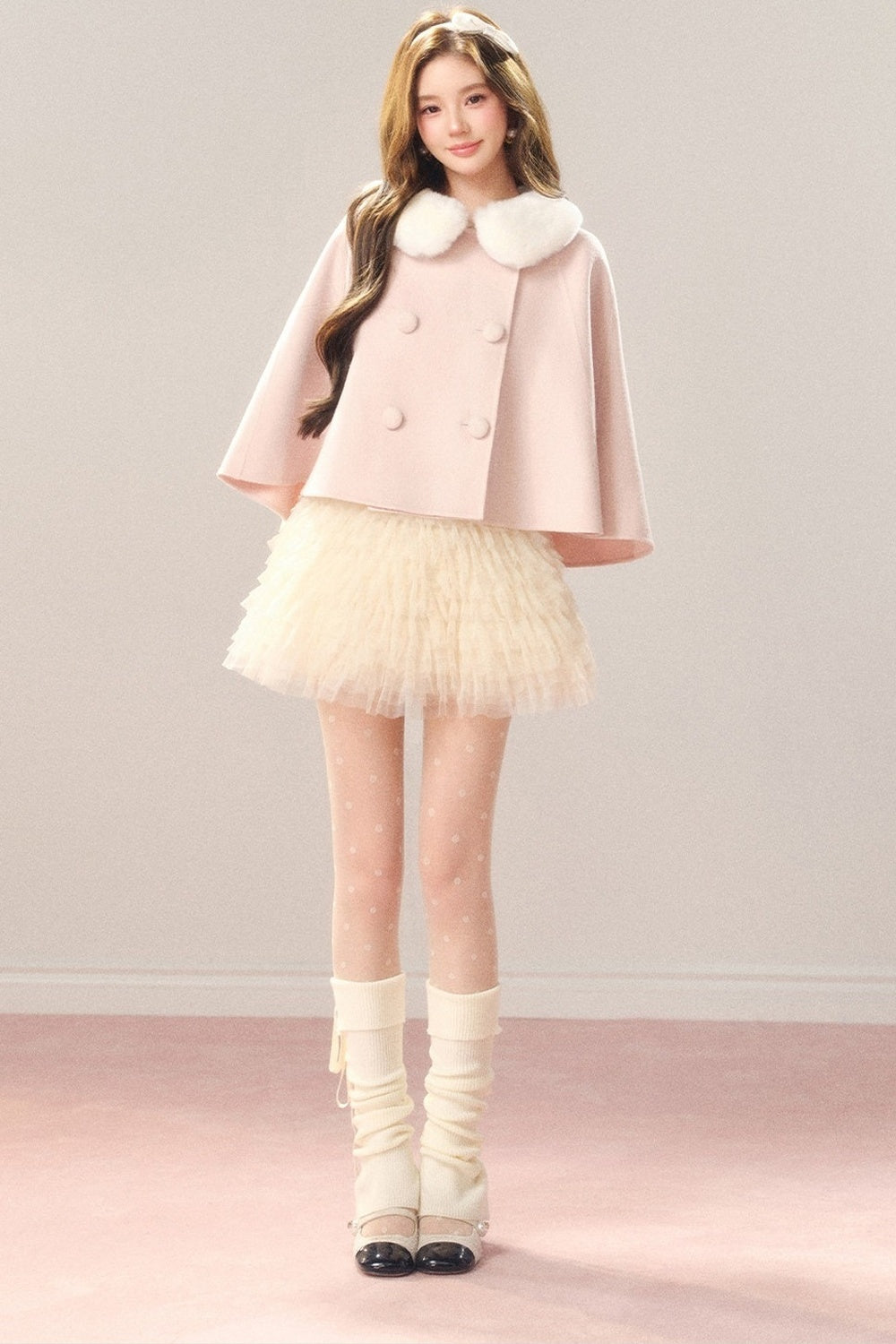Cream Princess Multi-Layered Tulle Dress