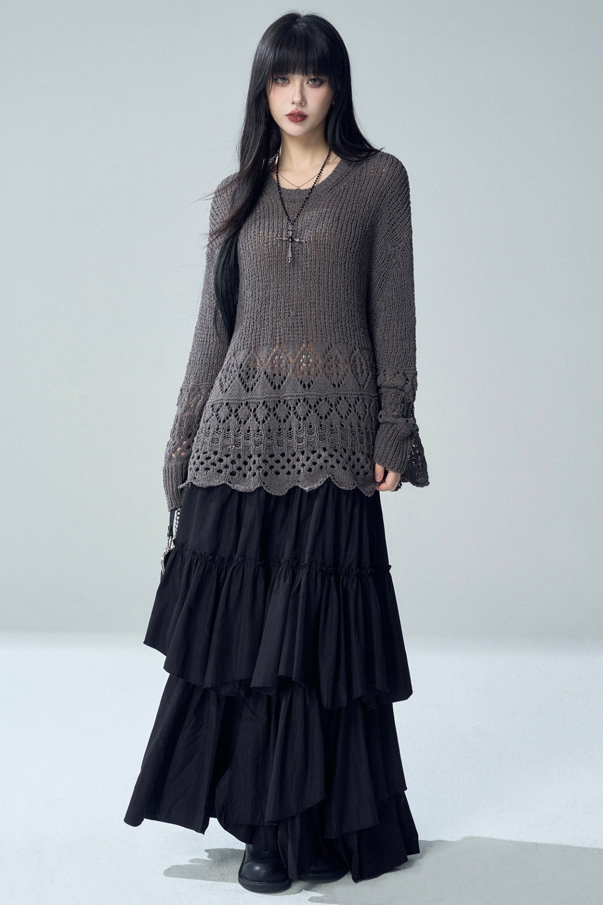 Hollow Knit Cover-Up Sweater