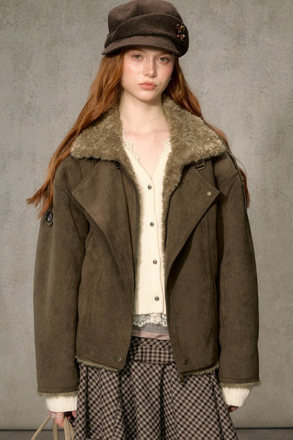 Cloud Shearling Biker Jacket
