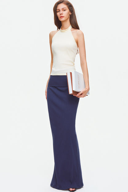 Knit Halter Top and Long Skirt Set-Up