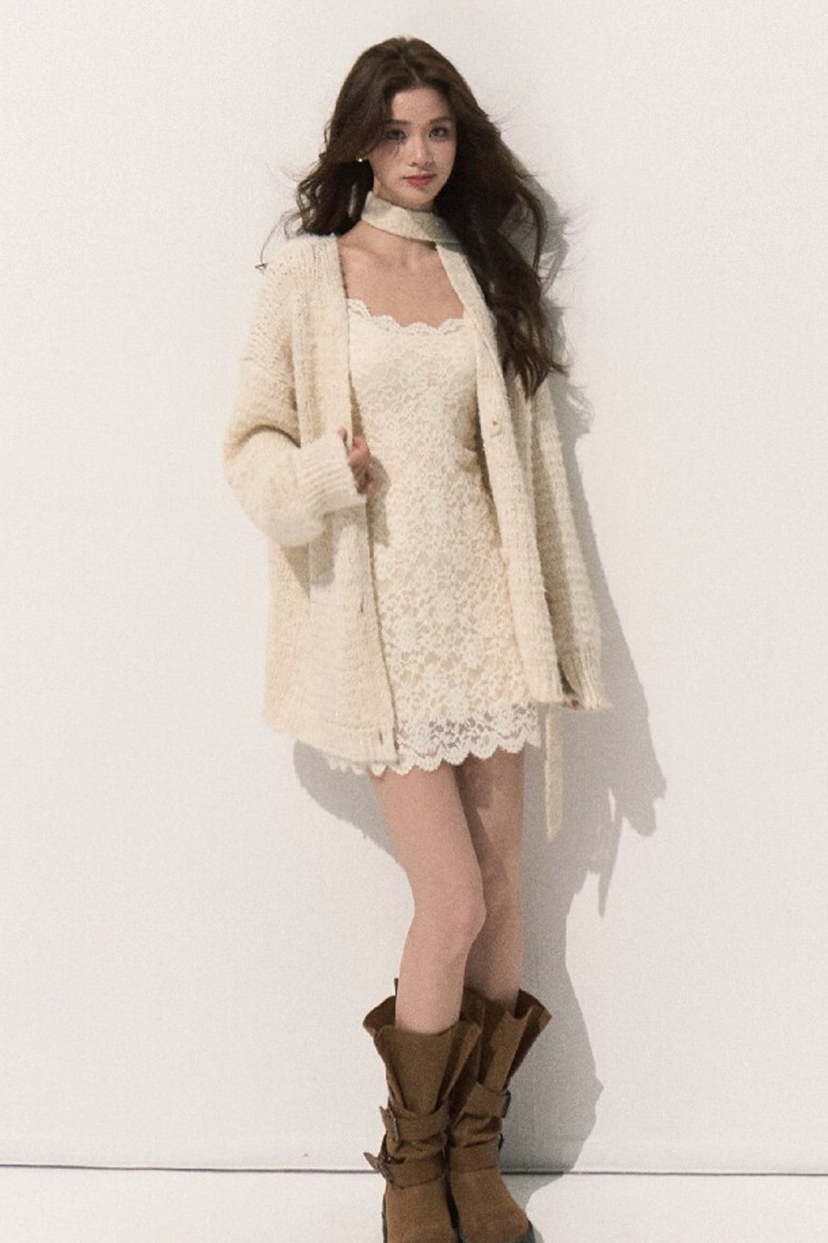 Cardigan en maille à sequins scintillants