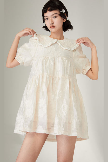 Ruffled Peter Pan Collar Dress