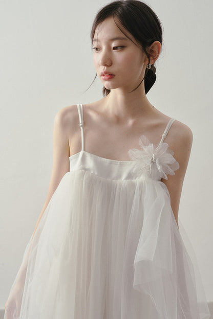 Layered Tulle A-Line Puff Dress