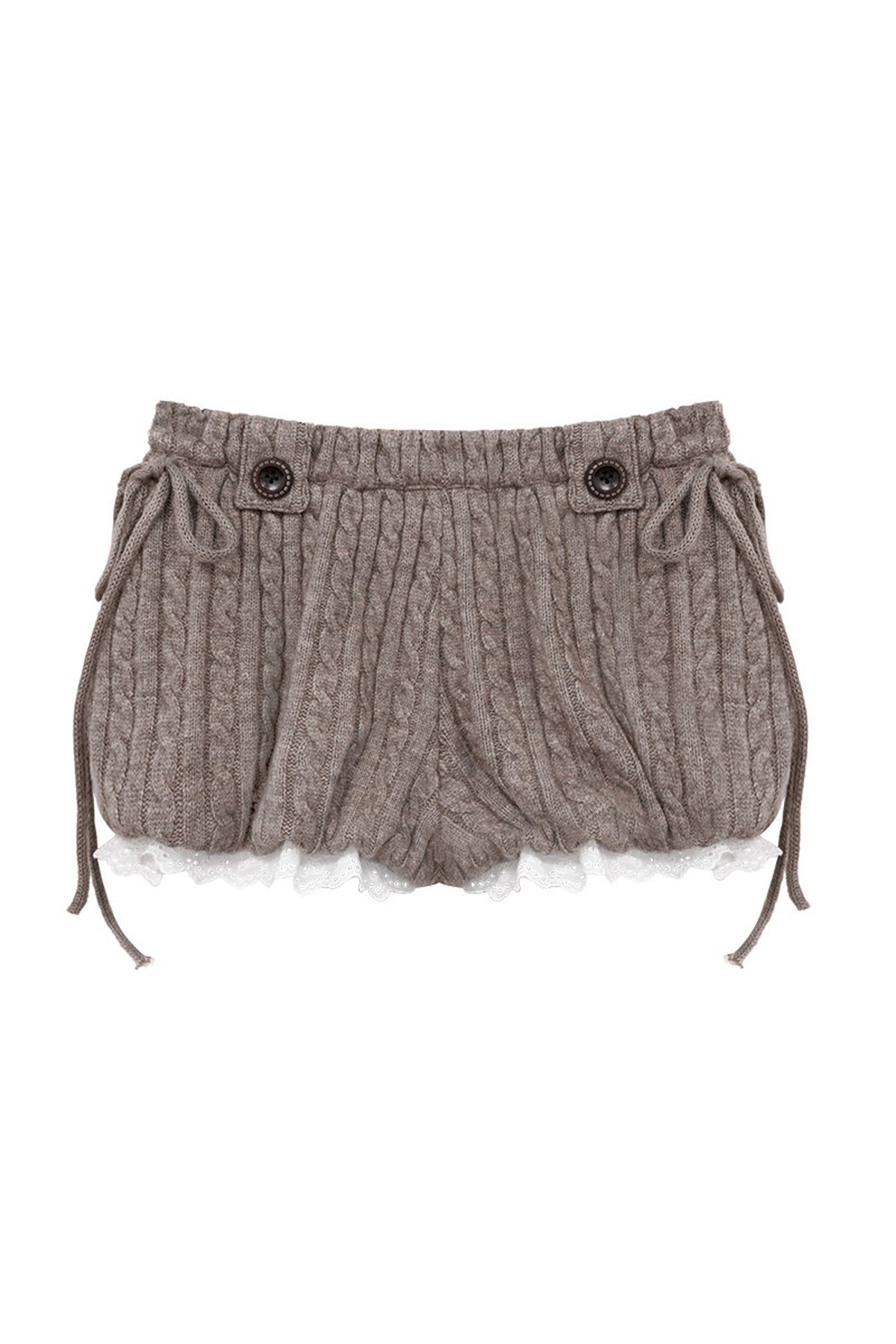 Soft Twist-Knit Lantern Shorts