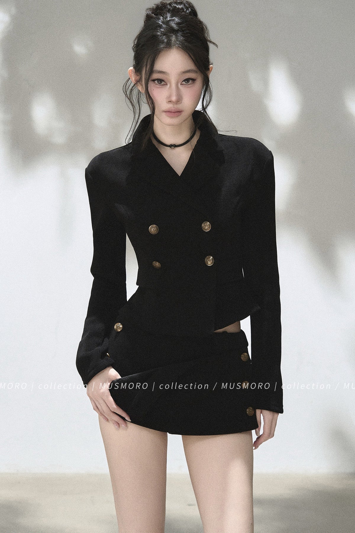 Corduroy Jacket and Skirt Set