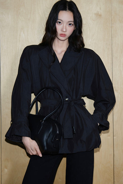 Collar Tie Bubble Jacket