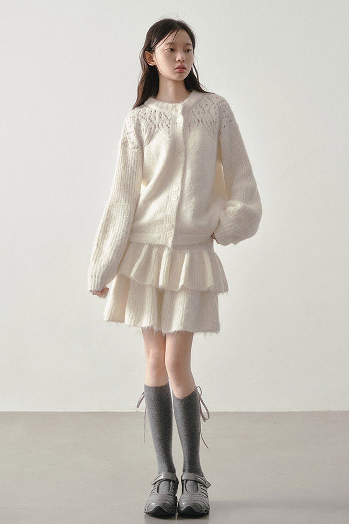 Reversible Knit Sweater and Skirt Set