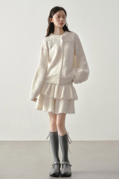 Reversible Knit Sweater and Skirt Set