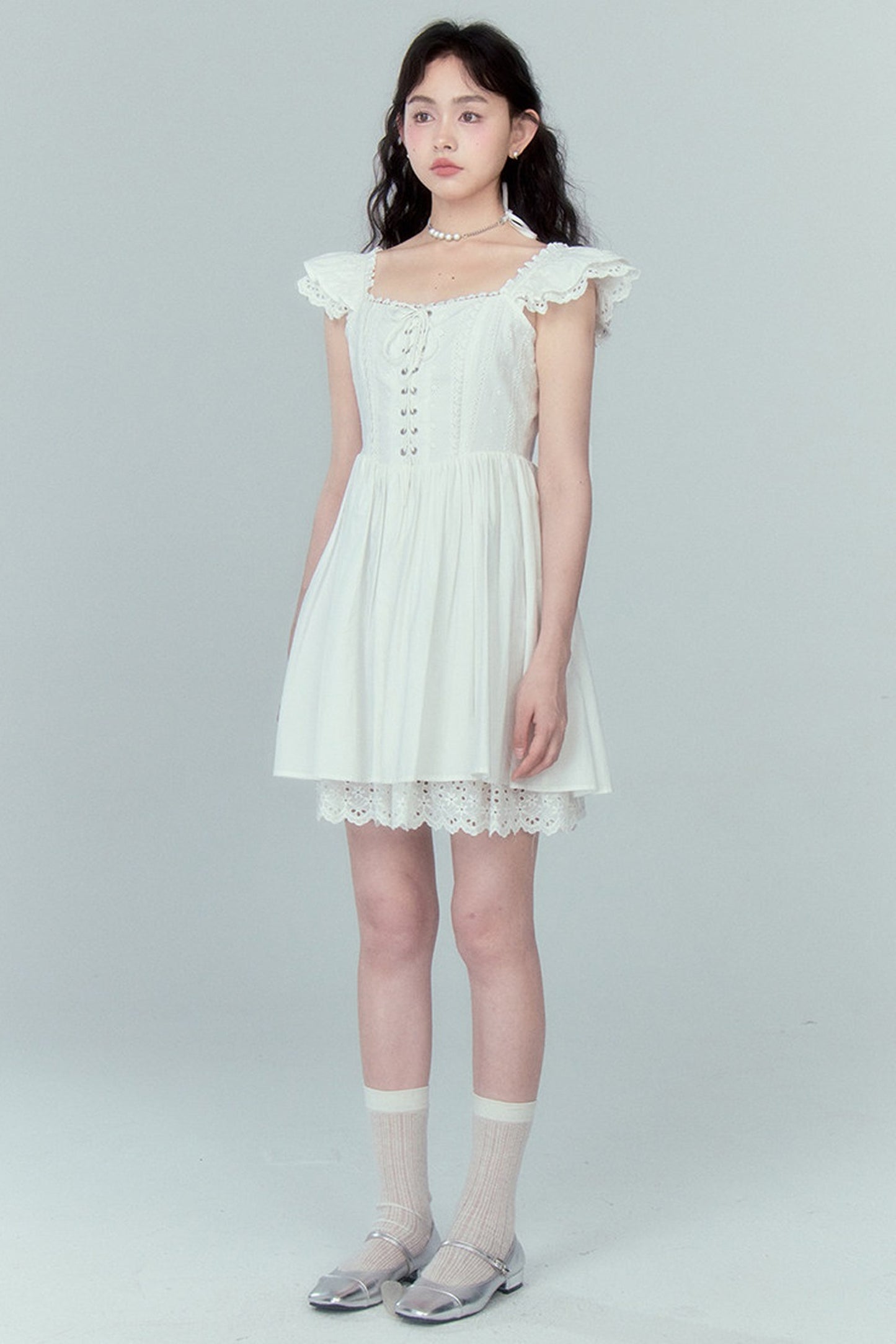 Jacquard Lace Patchwork Dress