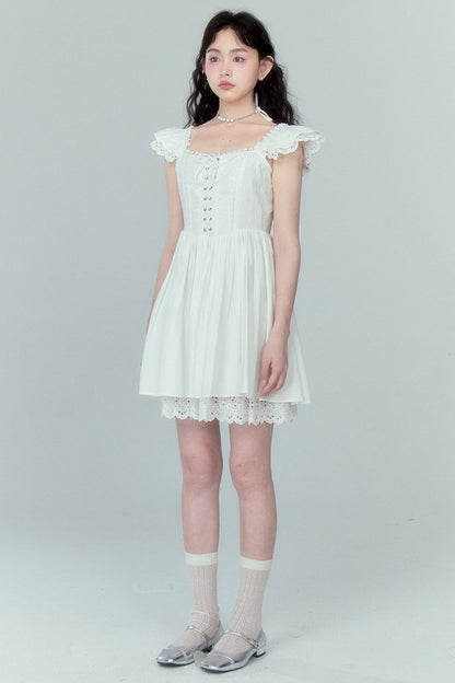 Jacquard Lace Patchwork Dress