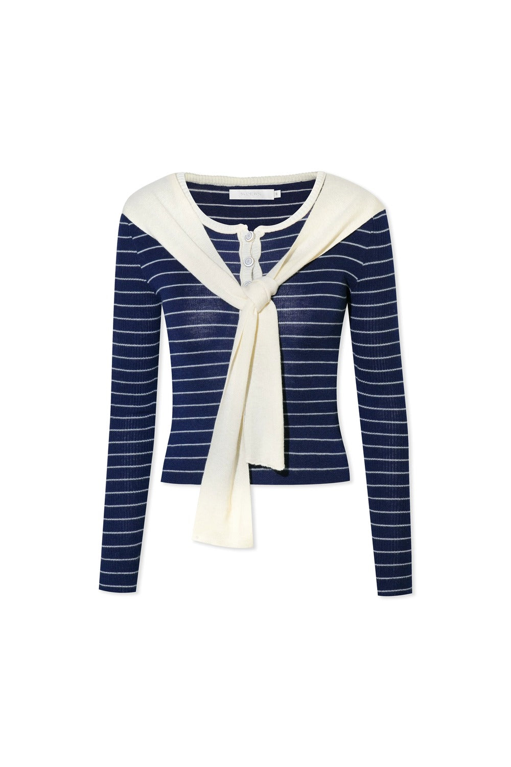 Color-Blocked Fake Two-Piece Knit Set-Up