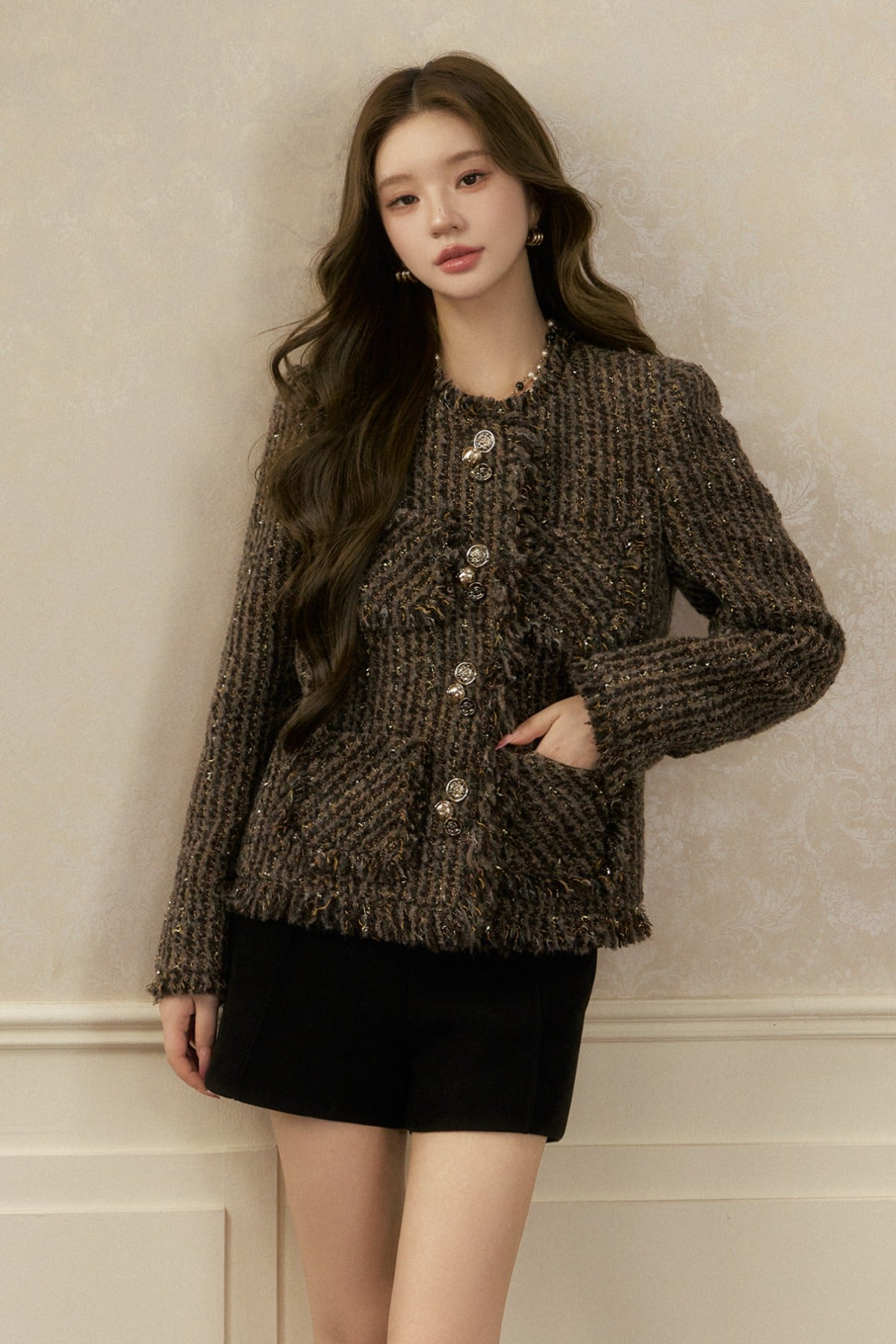 Four Pocket Brushed Wool Jacket