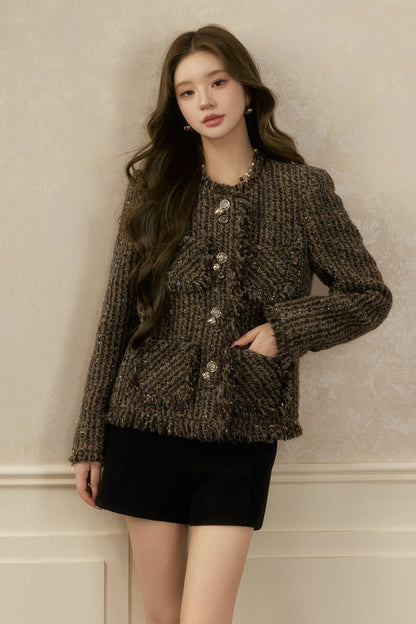 Four Pocket Brushed Wool Jacket