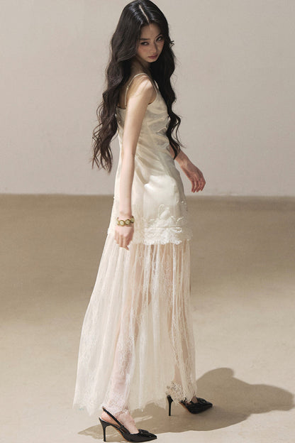 French Lace Camisole Dress and Jacket Set-Up