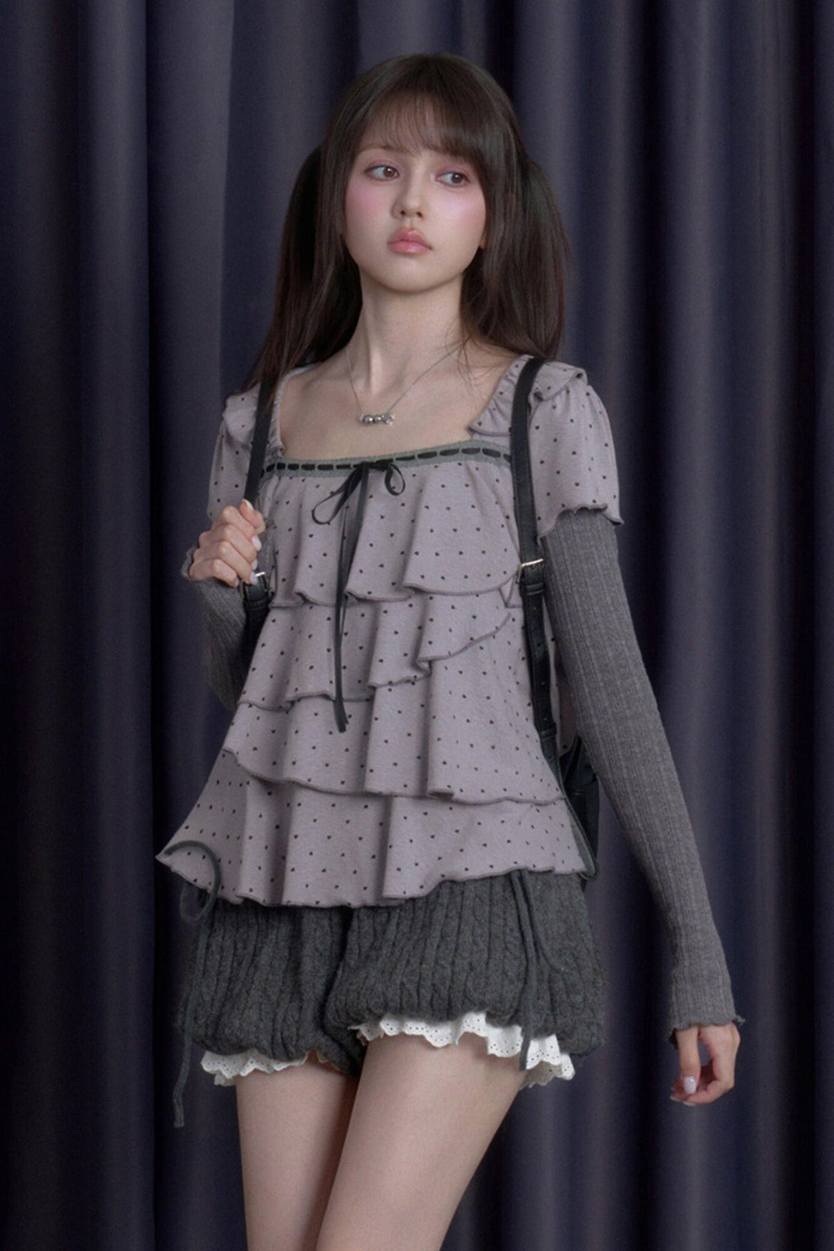 Soft Twist-Knit Lantern Shorts