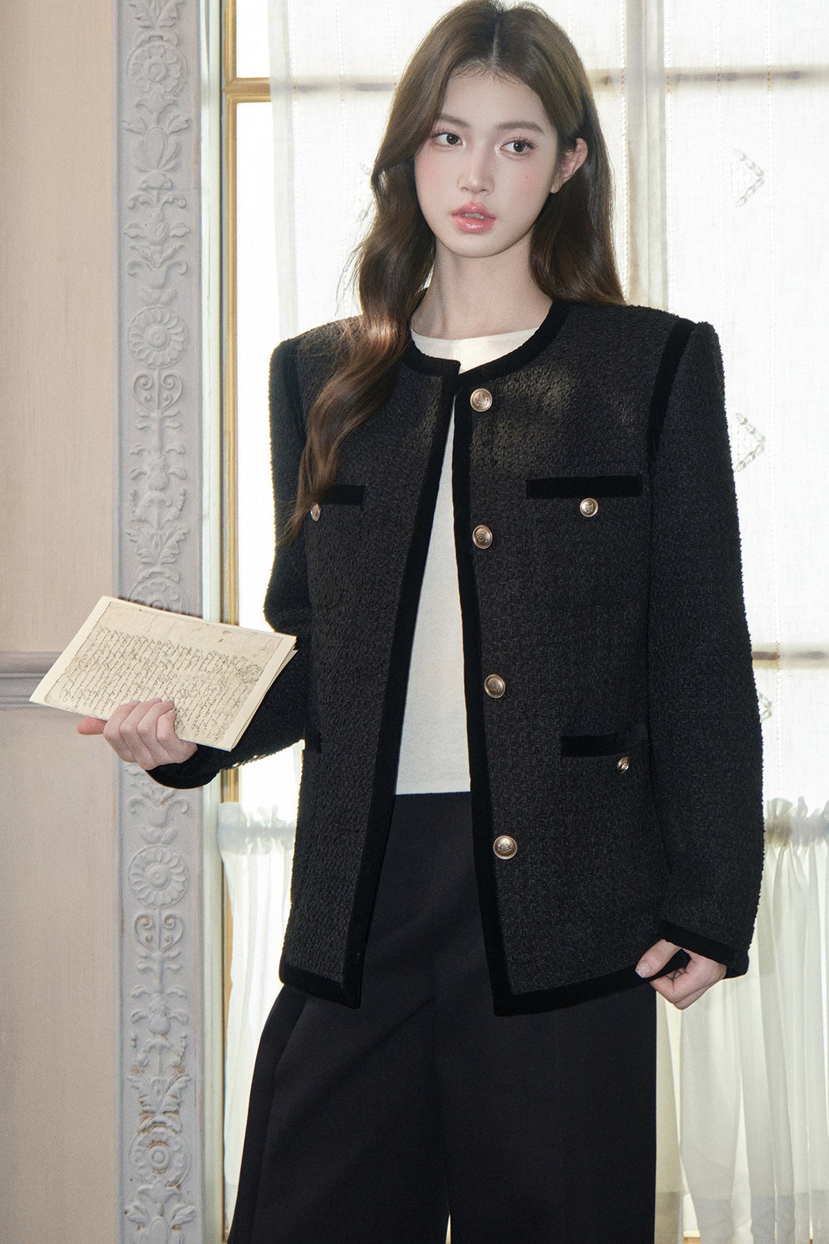 Tailored Slim Fit Metal Button Jacket