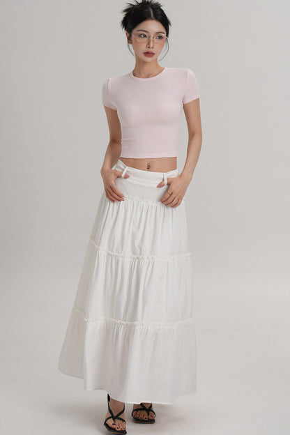 Elegant Pleated A-Line Skirt