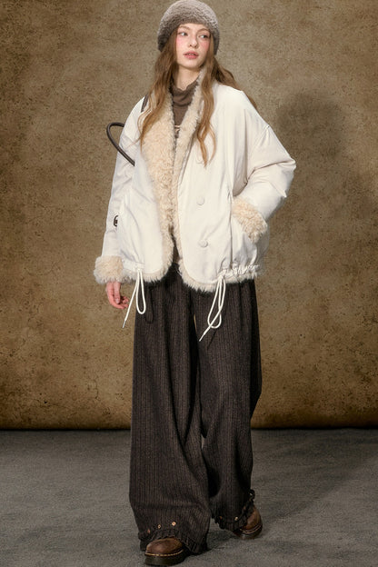 Short Fur Collar Down Jacket