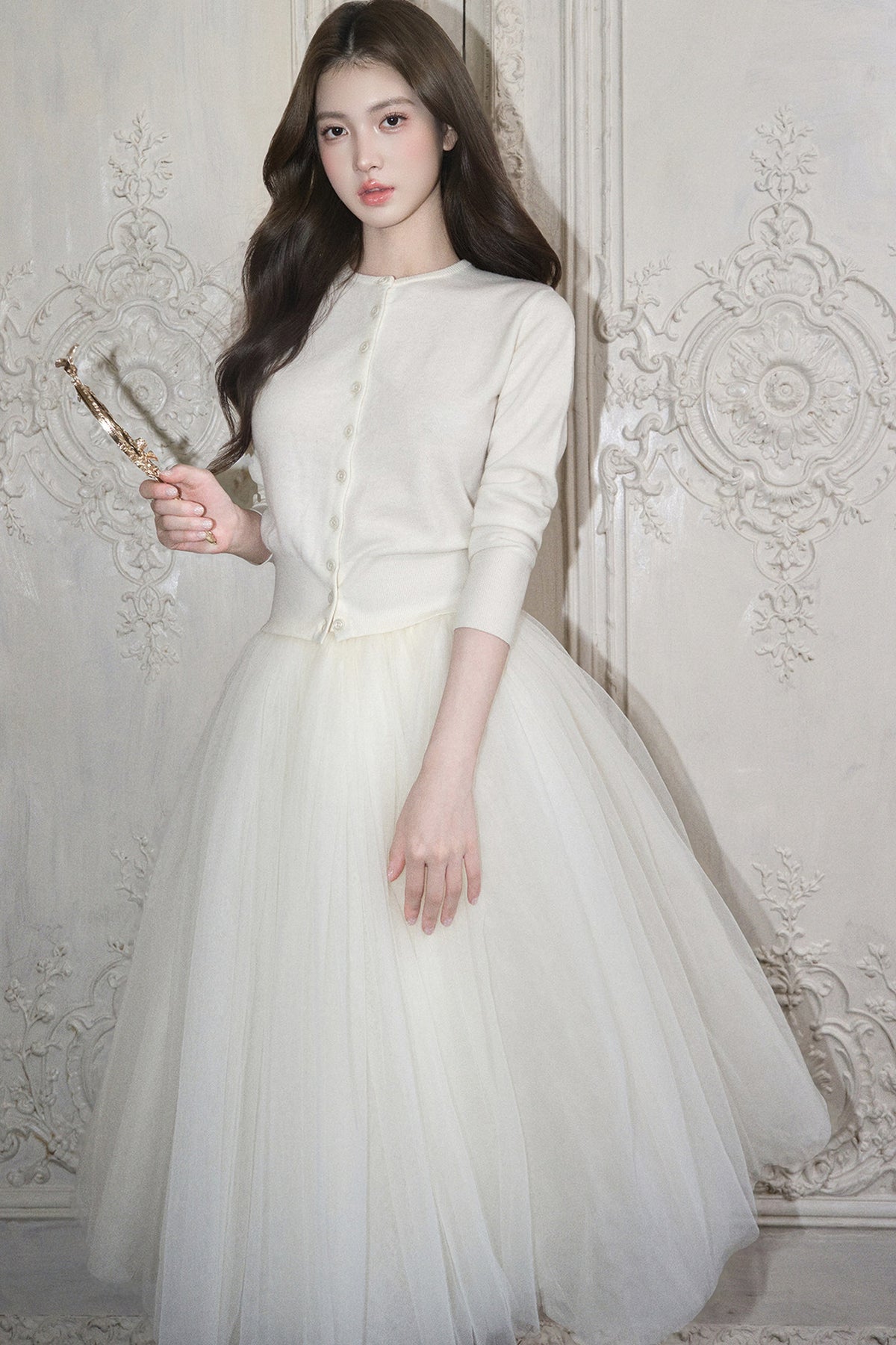 White Mesh Tutu Skirt