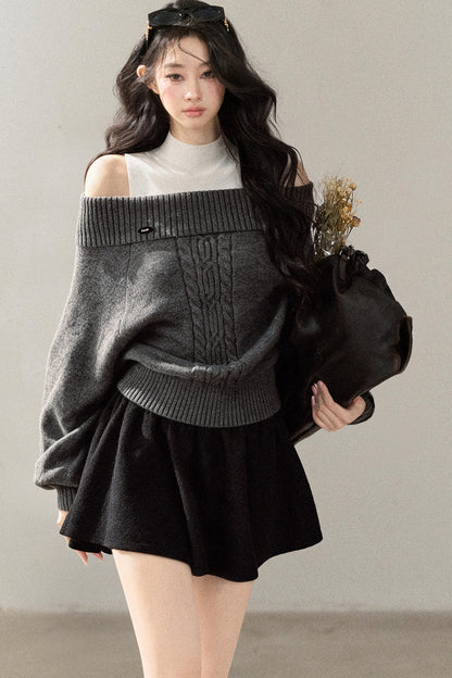 Twist Sweater Winter Two-Piece Set