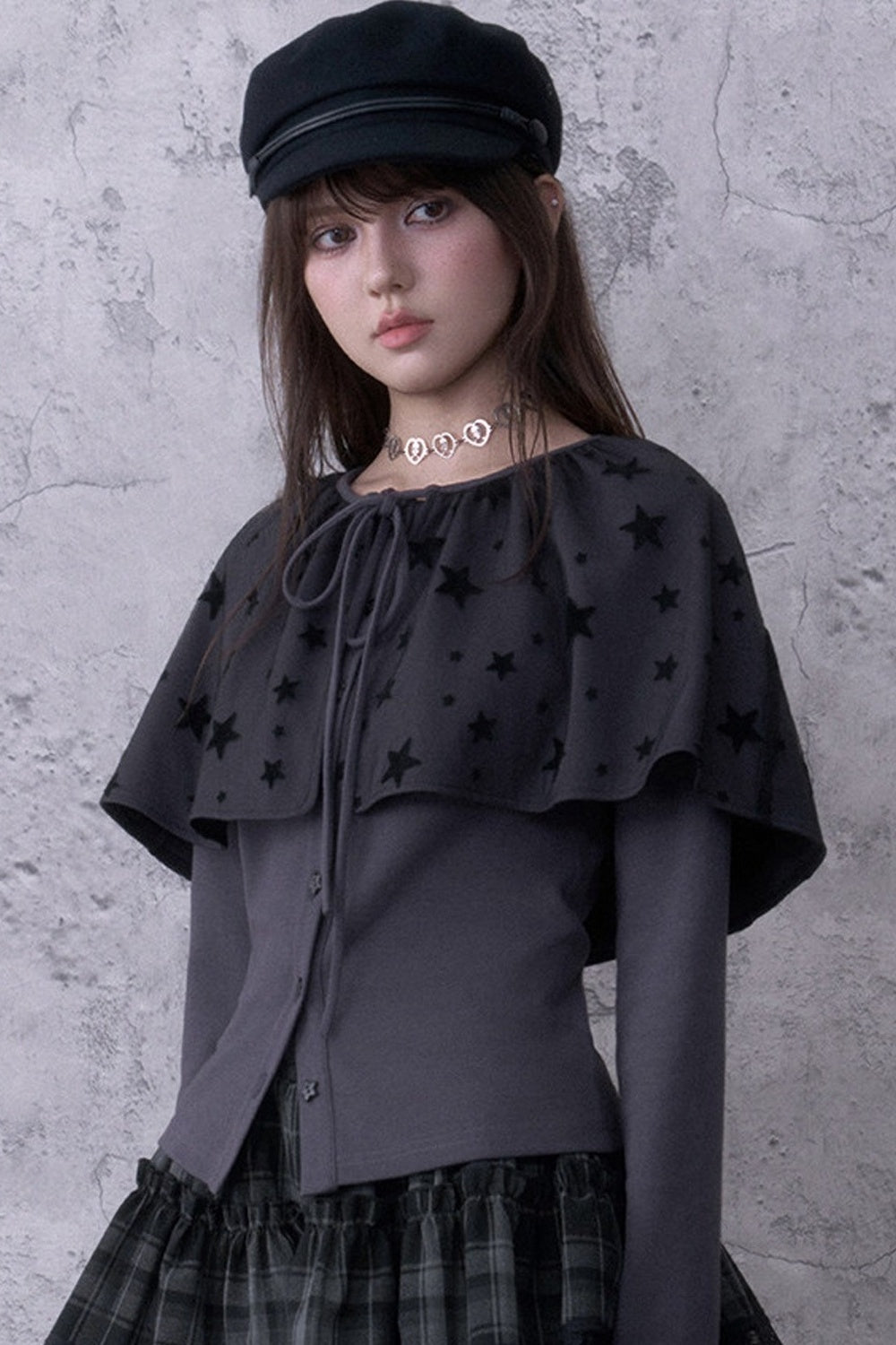 Star Schalkragen-Zweiteiler-Strickjacke