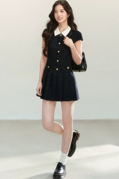 Robe Plissée Élégante Noire