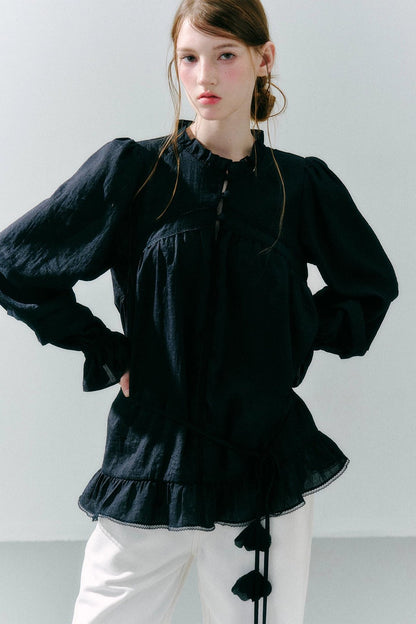 Woven Lace Acetate Top