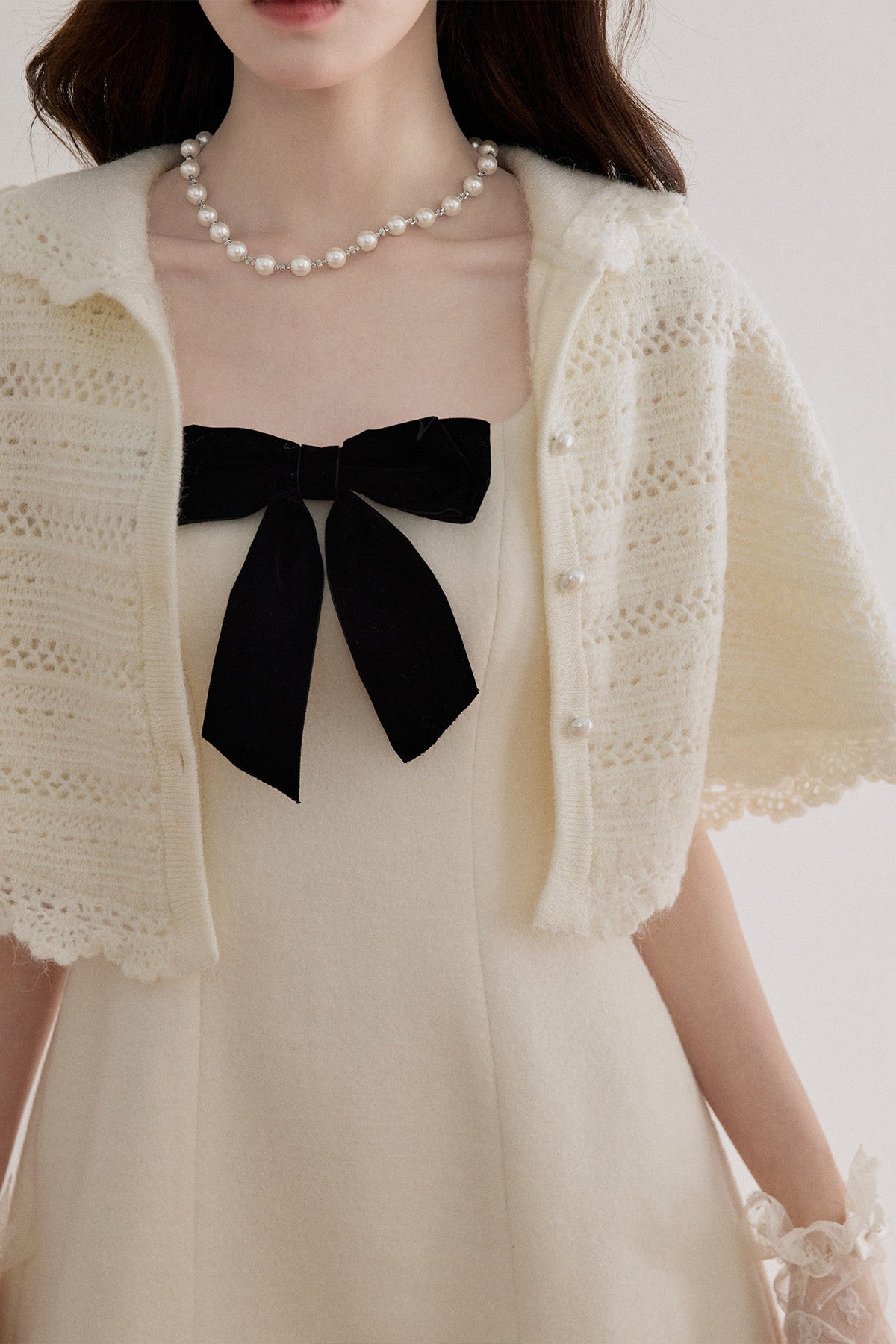 Hooded Hollow Crochet Knit Cardigan