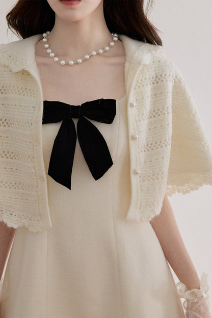 Hooded Hollow Crochet Knit Cardigan