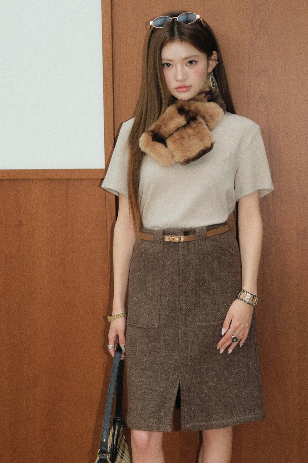 High-Waisted Wool Skirt Set-Up