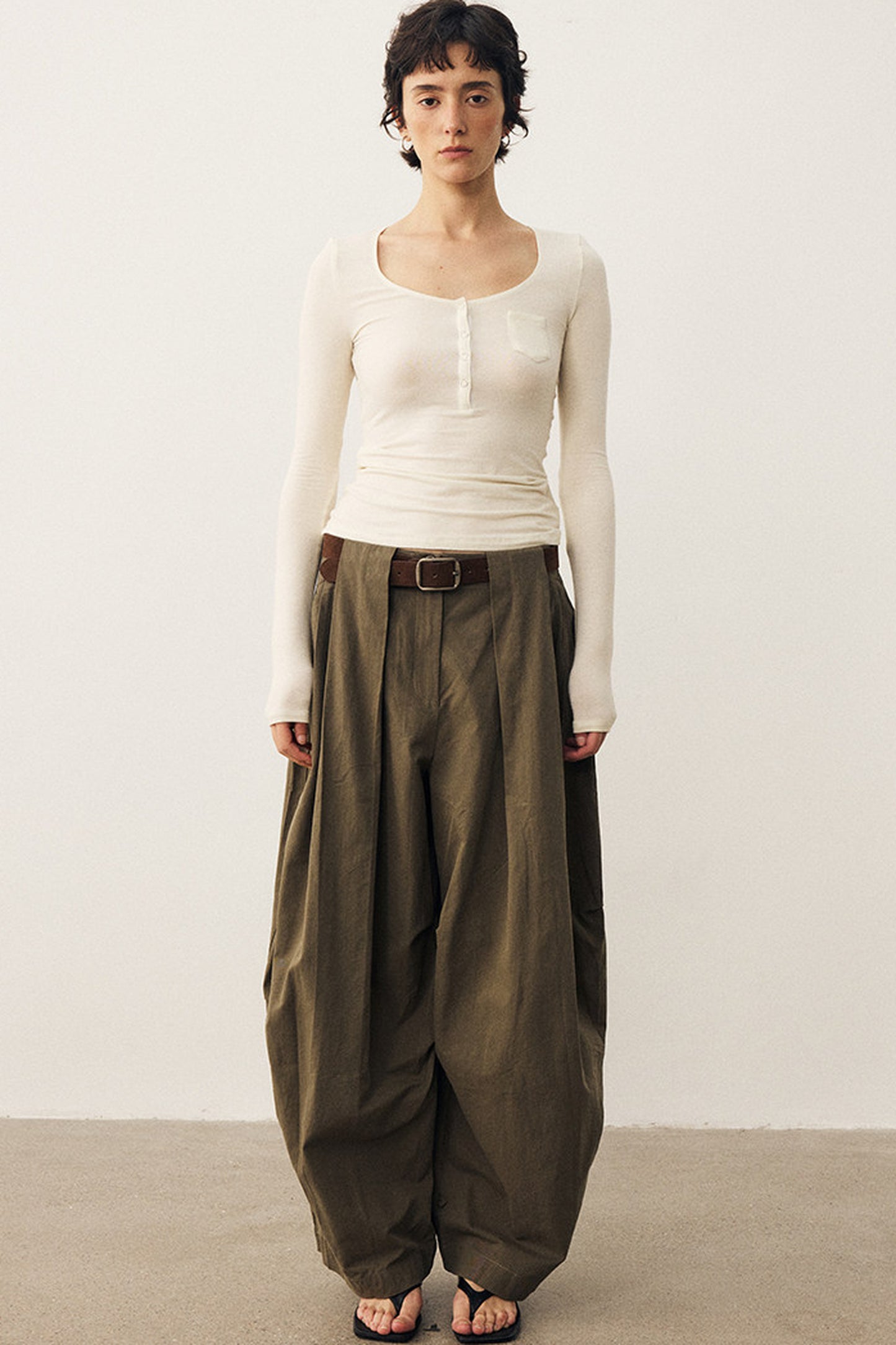 Retro Wide-Leg Parachute Pants