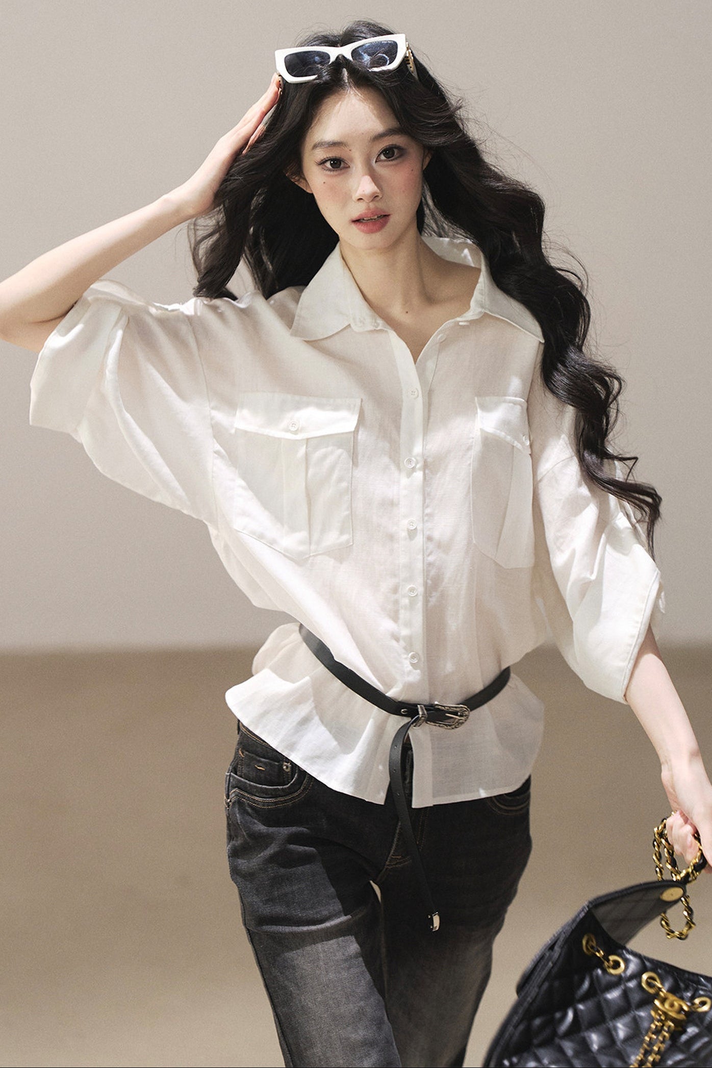 White Linen Shirt Set-Up