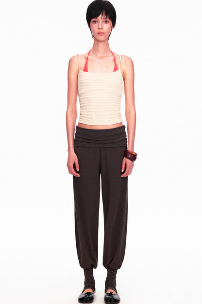Long-Staple Cotton Knit Stirrup Pants