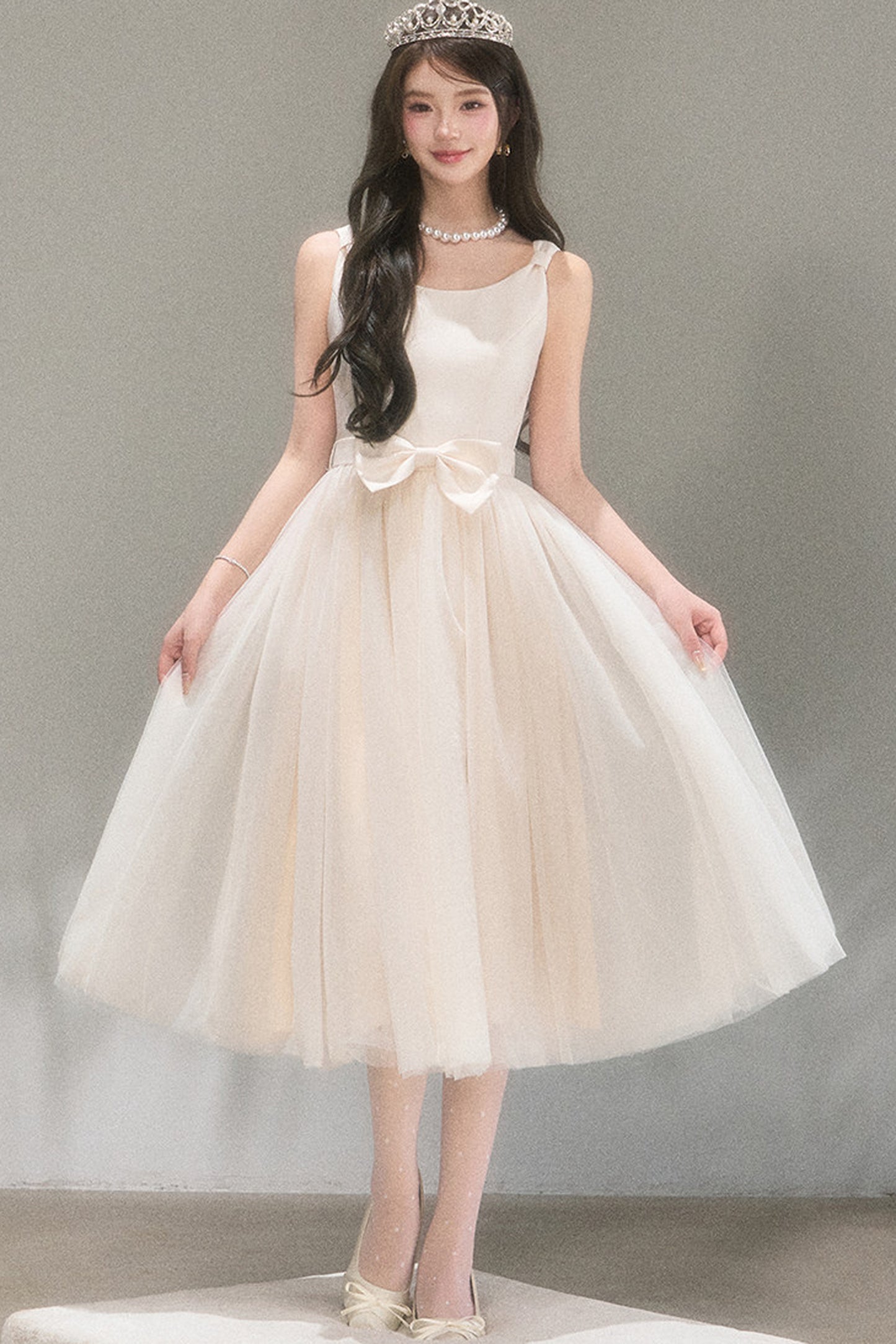 Mondlicht-Netzstoff-Ballettkleid
