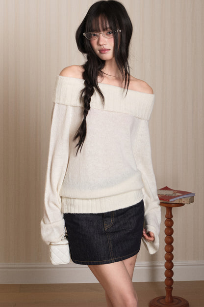Off-Shoulder Knit Top