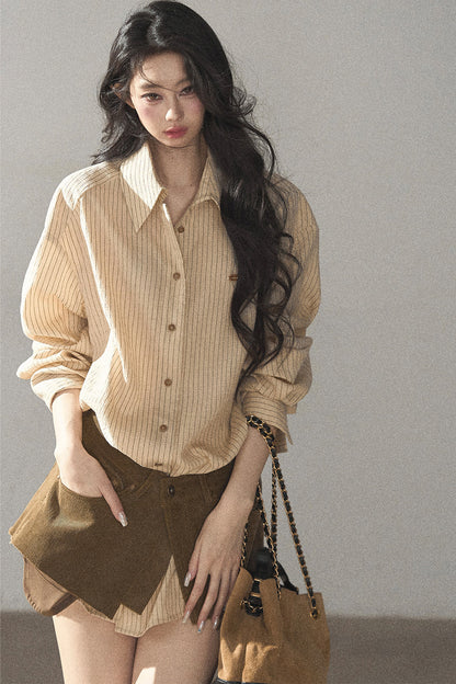 Autumnal Botanical Shirt and Skirt Set