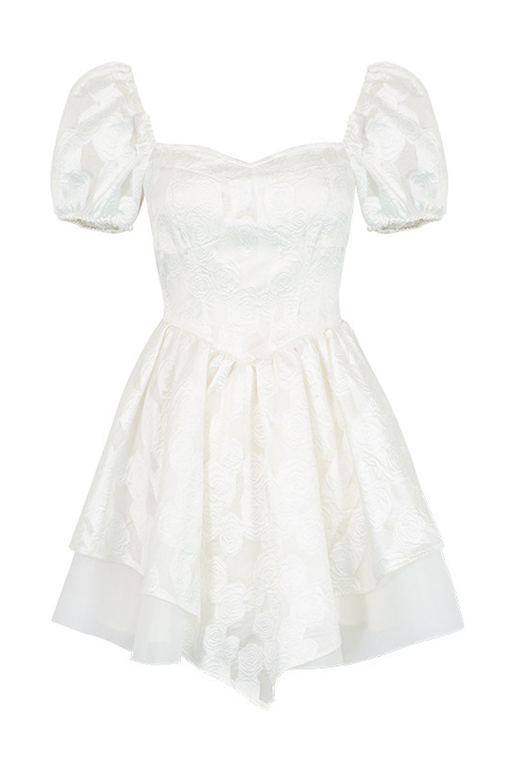 Teepausen-Kleid mit Puffärmeln