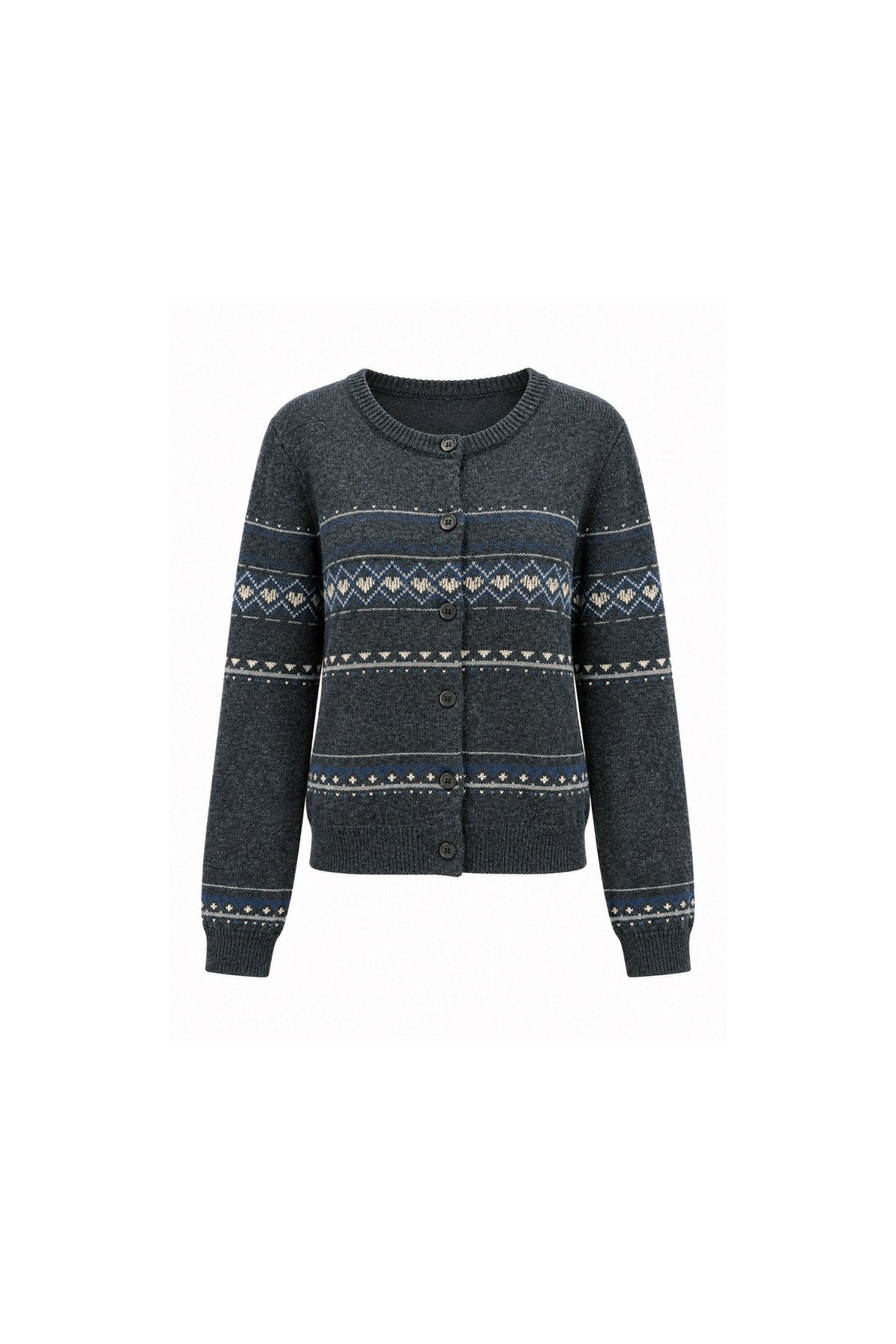 Fair Isle Wool Cardigan Set-Up